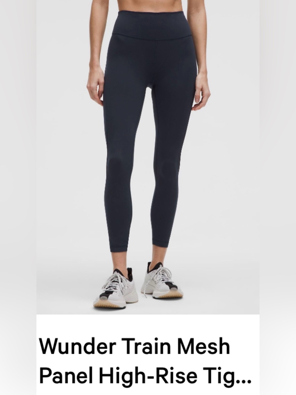 Lululemon Wunder Train Mesh Panel High-Rise Tights - true navy size 6